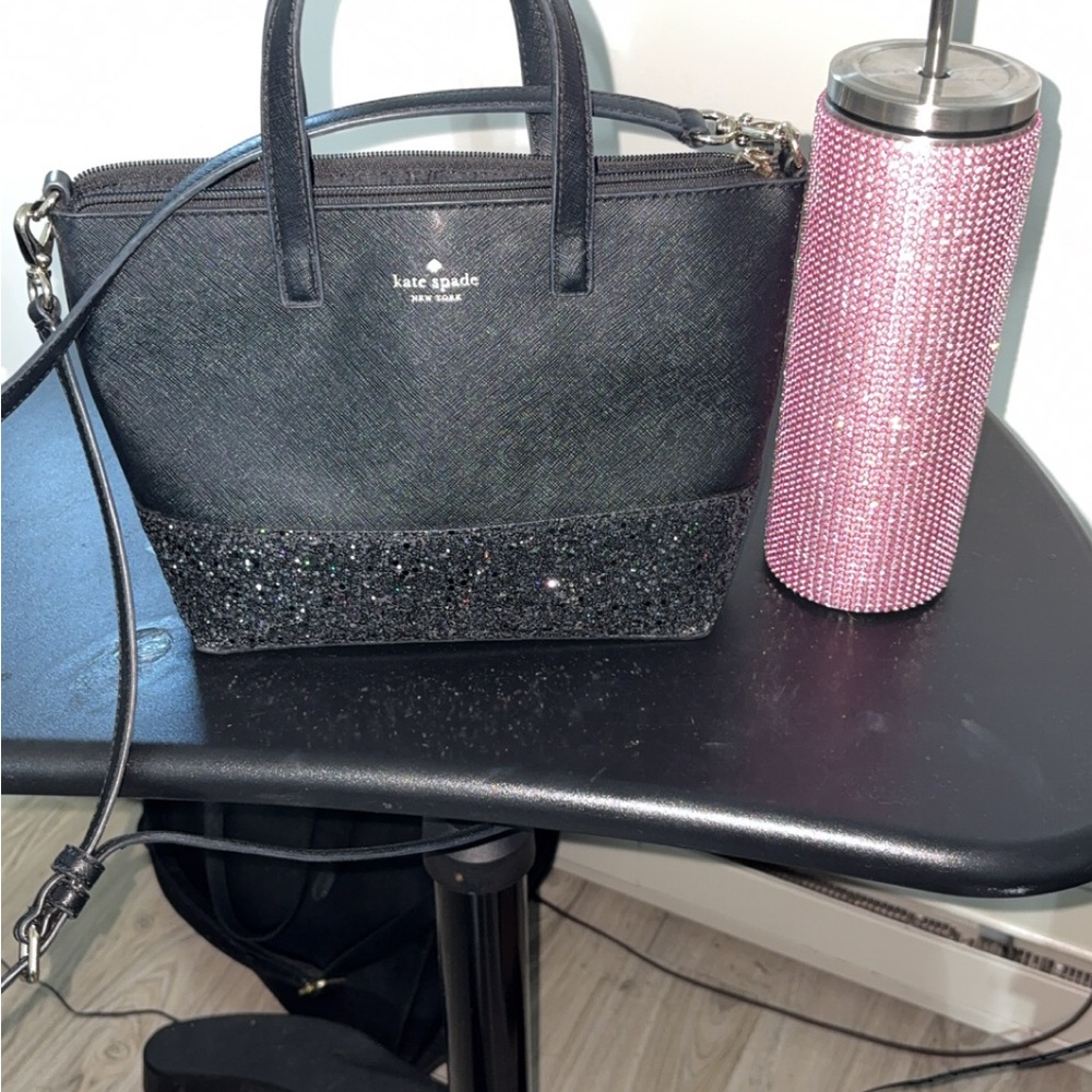 Kate Spade Black Glitter Satchel